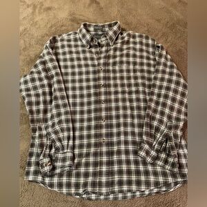 Van Heusen Brushed Cotton Long Sleeve Men’s Button Down Shirt XL (17-17 1/2)